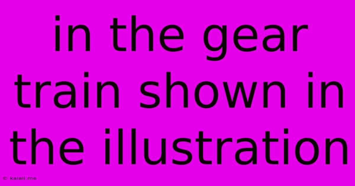 In The Gear Train Shown In The Illustration