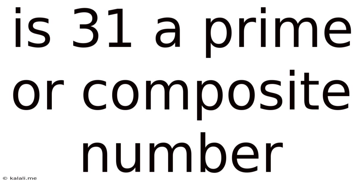 Is 31 A Prime Or Composite Number