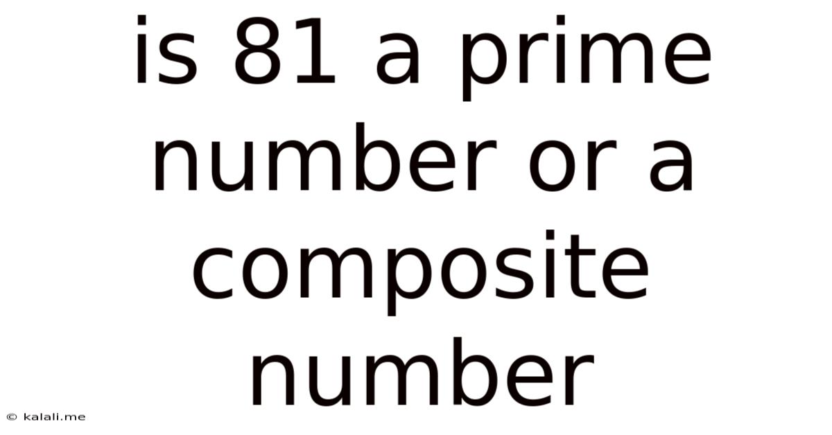 Is 81 A Prime Number Or A Composite Number