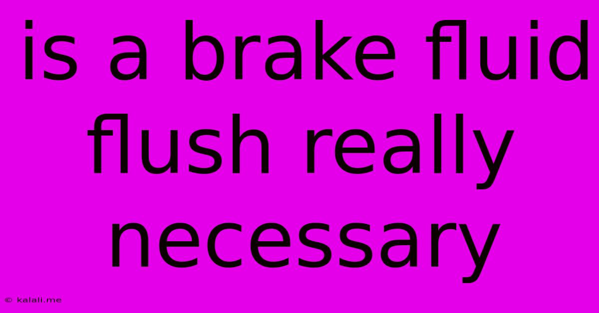 Is A Brake Fluid Flush Really Necessary
