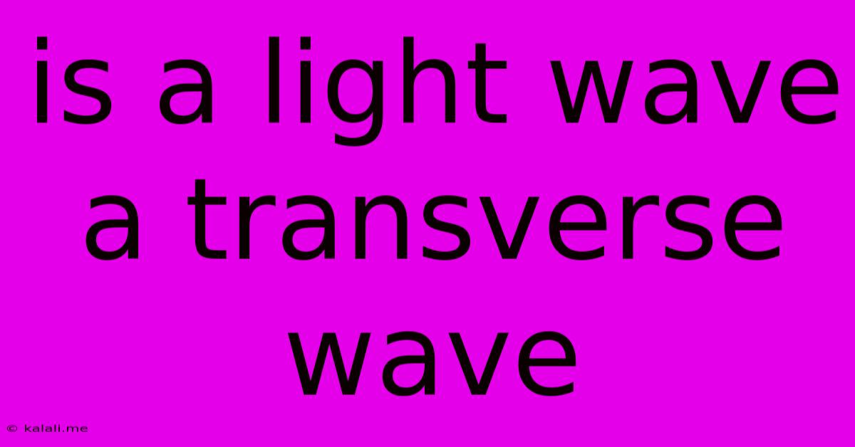 Is A Light Wave A Transverse Wave