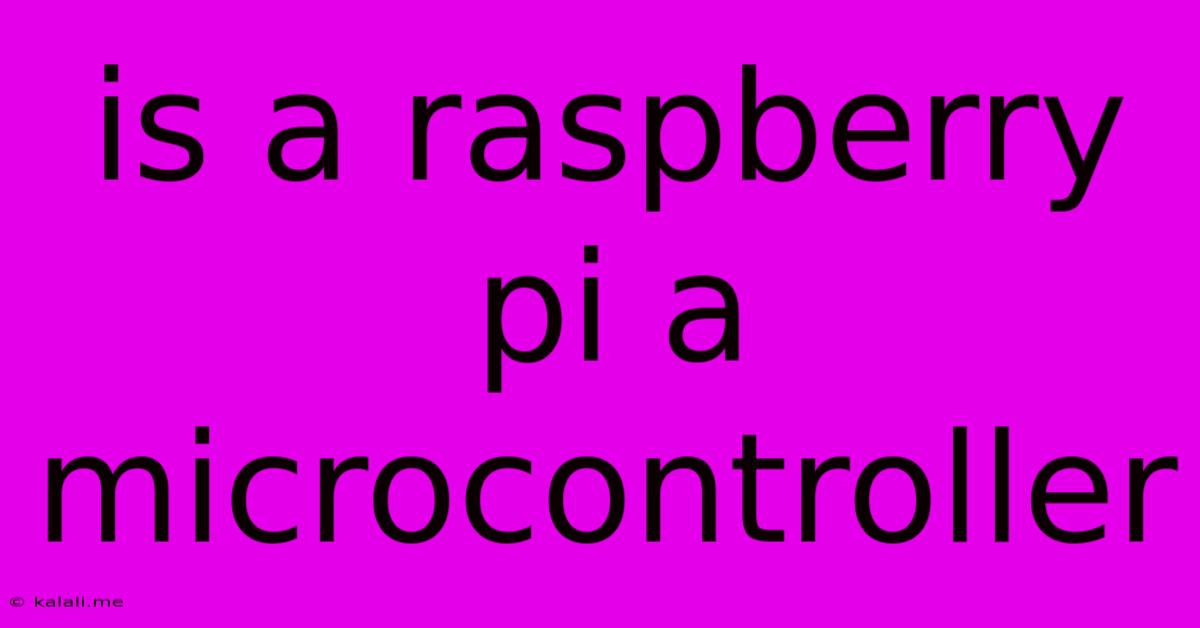 Is A Raspberry Pi A Microcontroller
