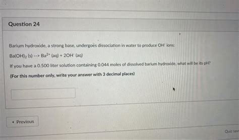 Is Barium Hydroxide A Strong Base