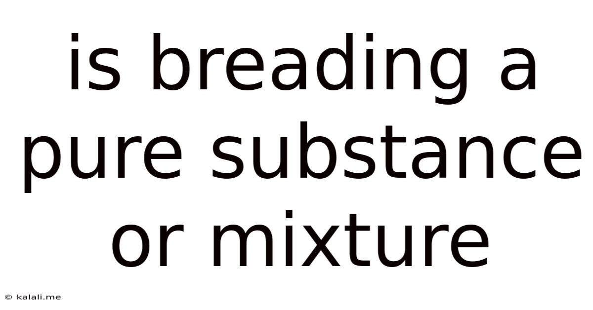Is Breading A Pure Substance Or Mixture