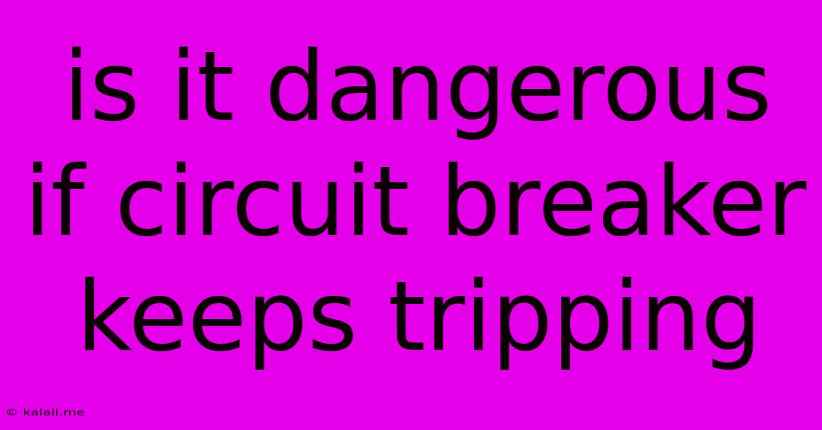 Is It Dangerous If Circuit Breaker Keeps Tripping