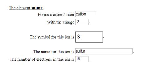 Is Sulfur A Cation Or Anion