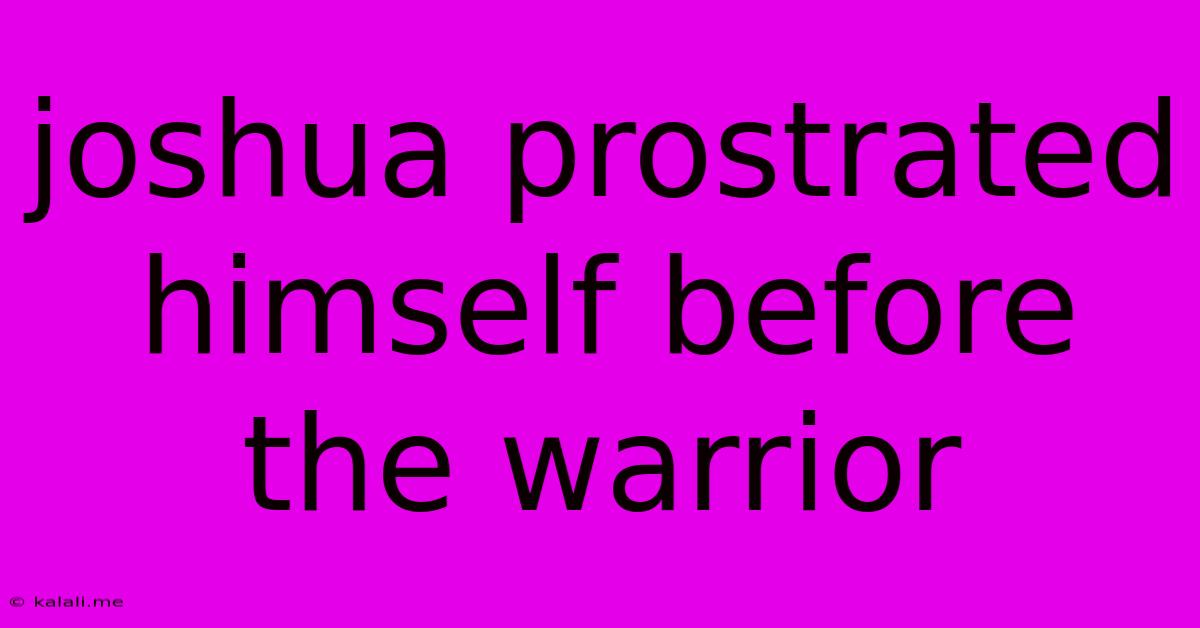 Joshua Prostrated Himself Before The Warrior