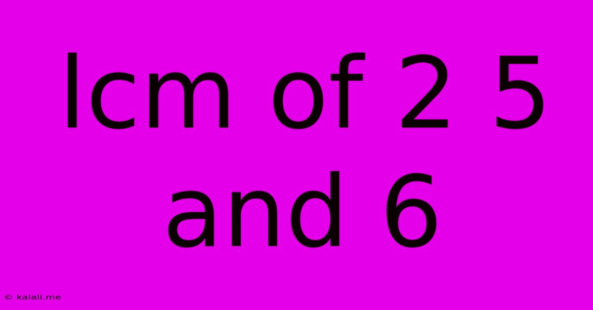 Lcm Of 2 5 And 6