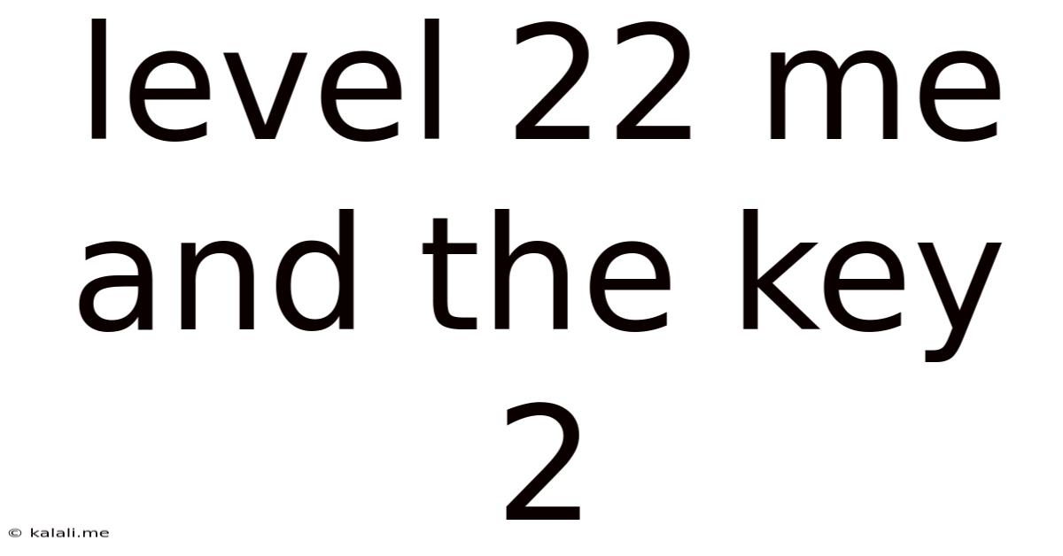 Level 22 Me And The Key 2