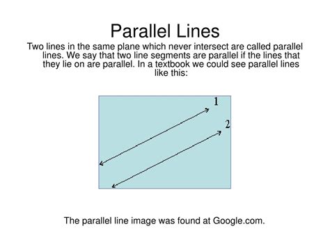 Lines In The Same Plane That Never Intersect