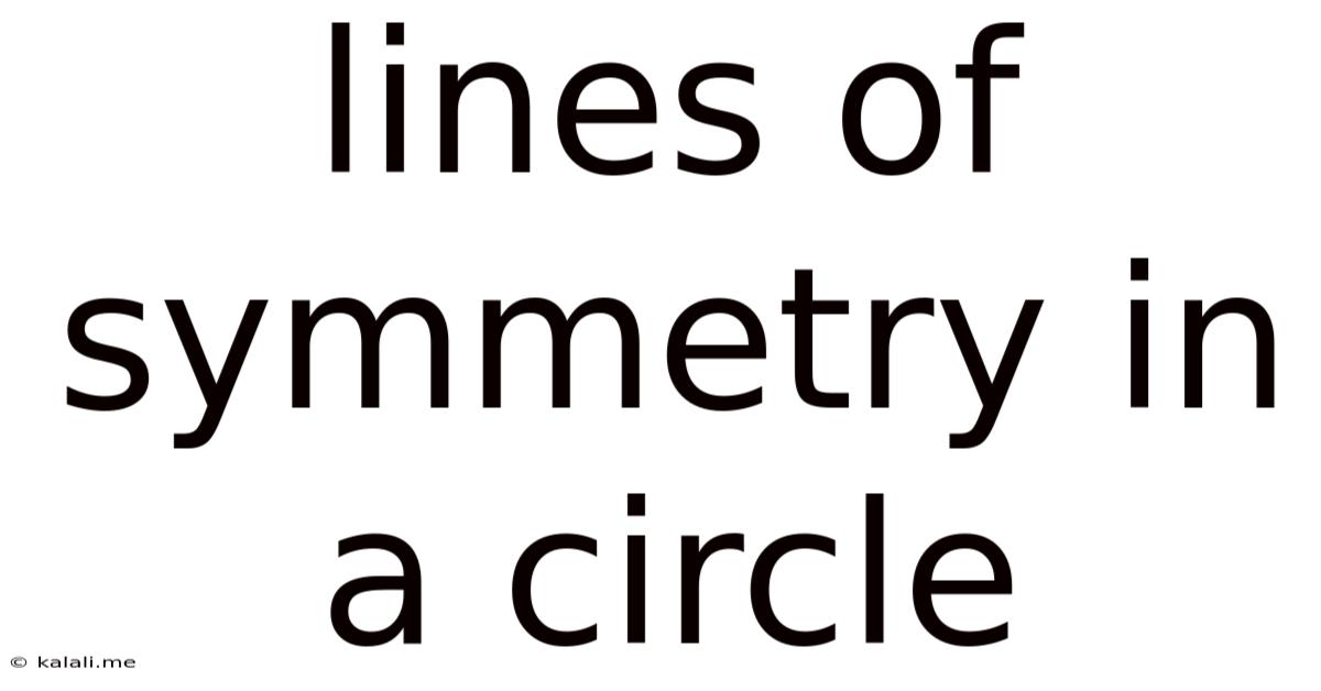 Lines Of Symmetry In A Circle