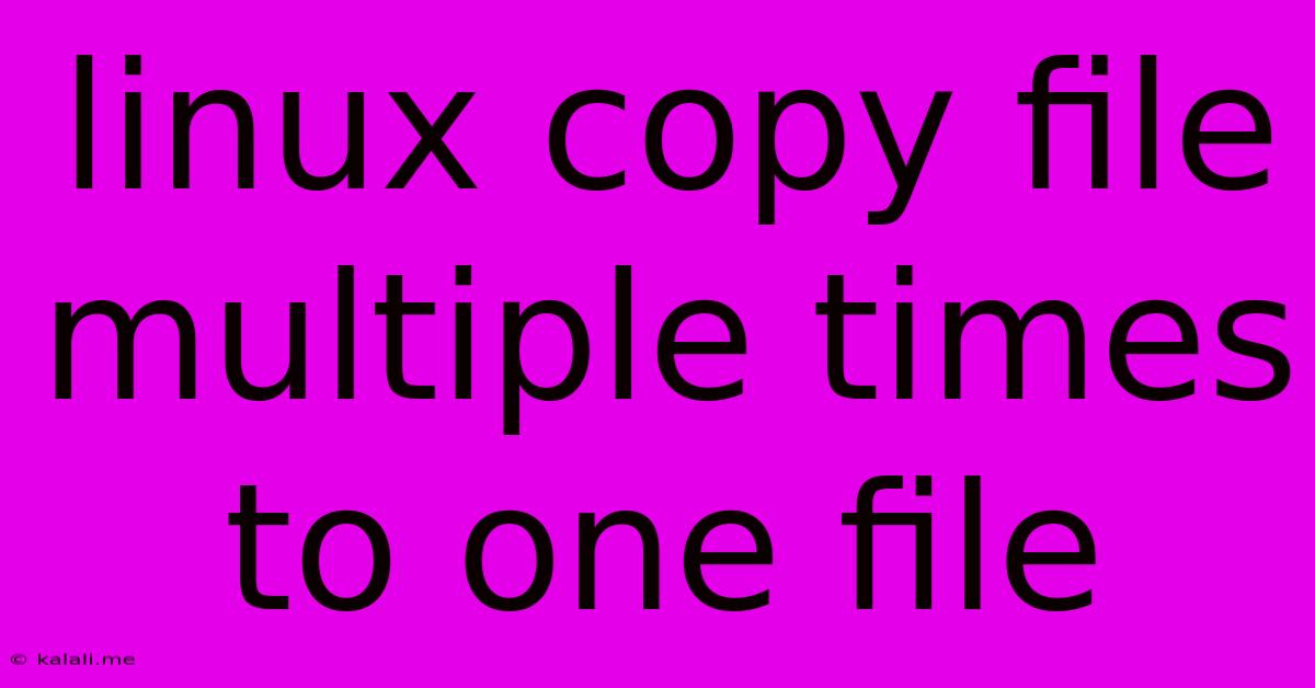 Linux Copy File Multiple Times To One File