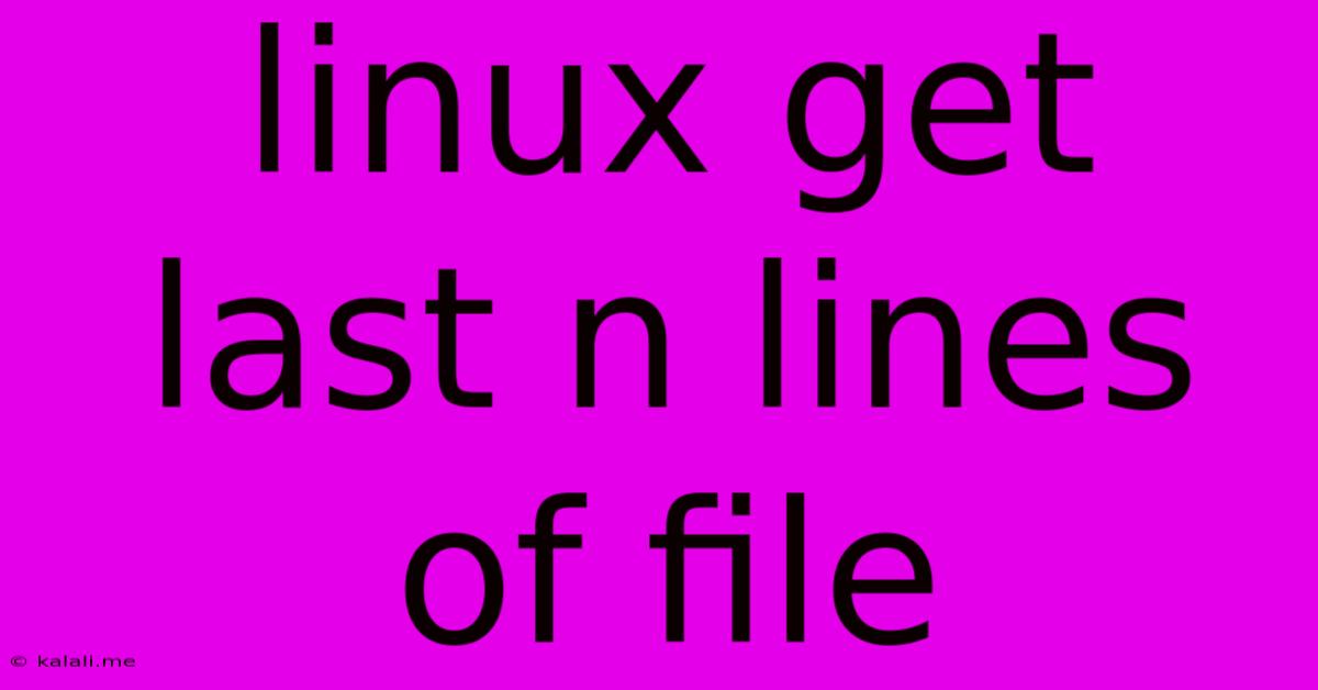 Linux Get Last N Lines Of File