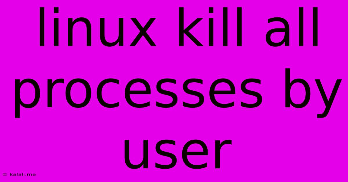 Linux Kill All Processes By User