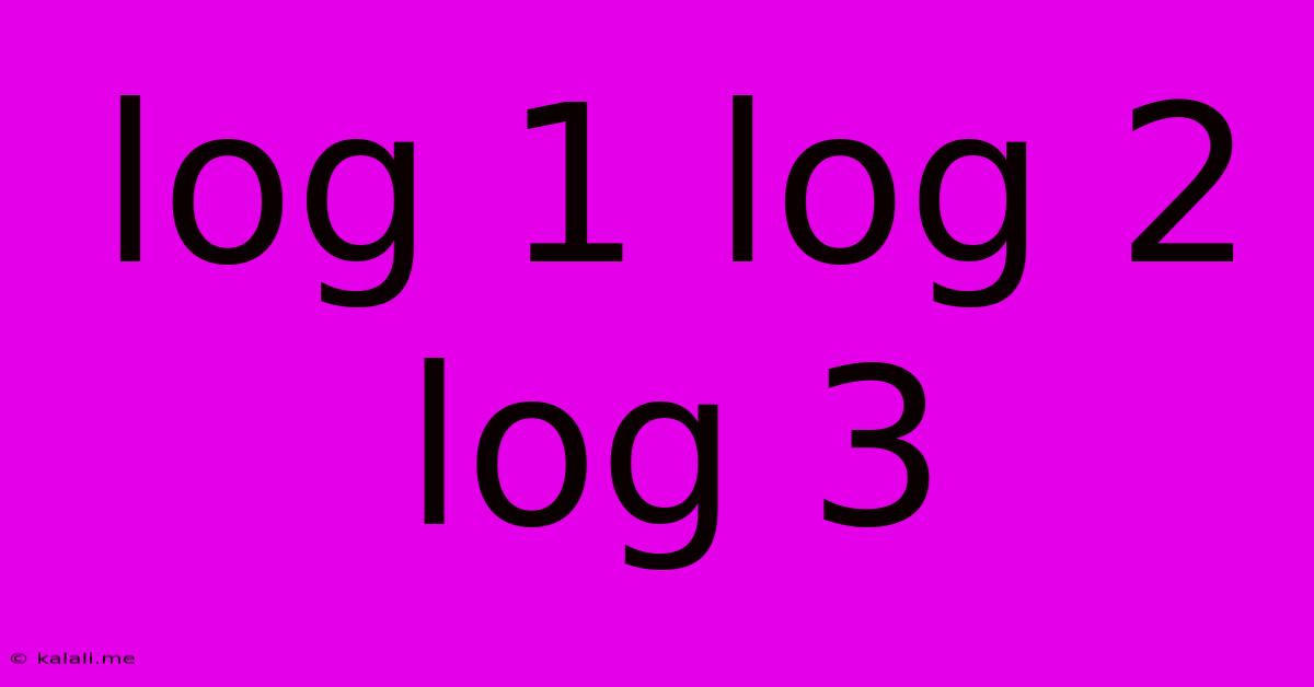Log 1 Log 2 Log 3
