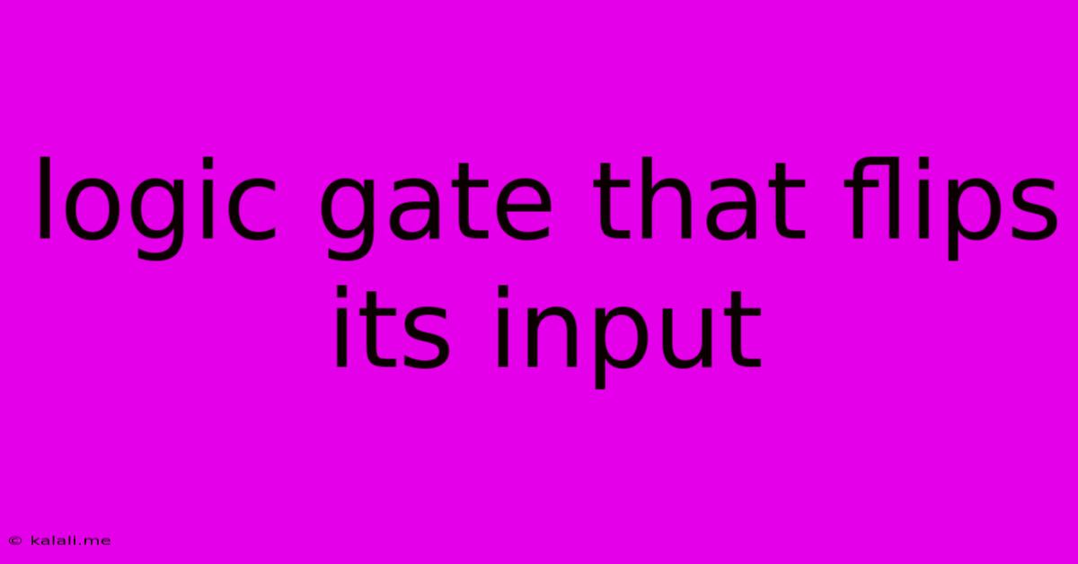 Logic Gate That Flips Its Input