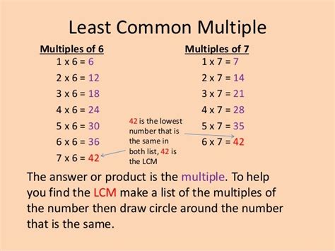 Lowest Common Multiple Of 6 And 7