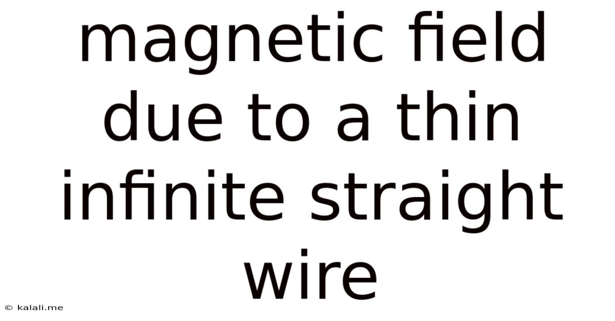 Magnetic Field Due To A Thin Infinite Straight Wire