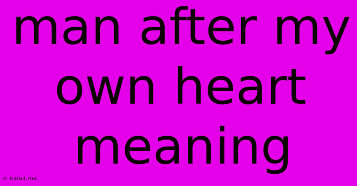 Man After My Own Heart Meaning