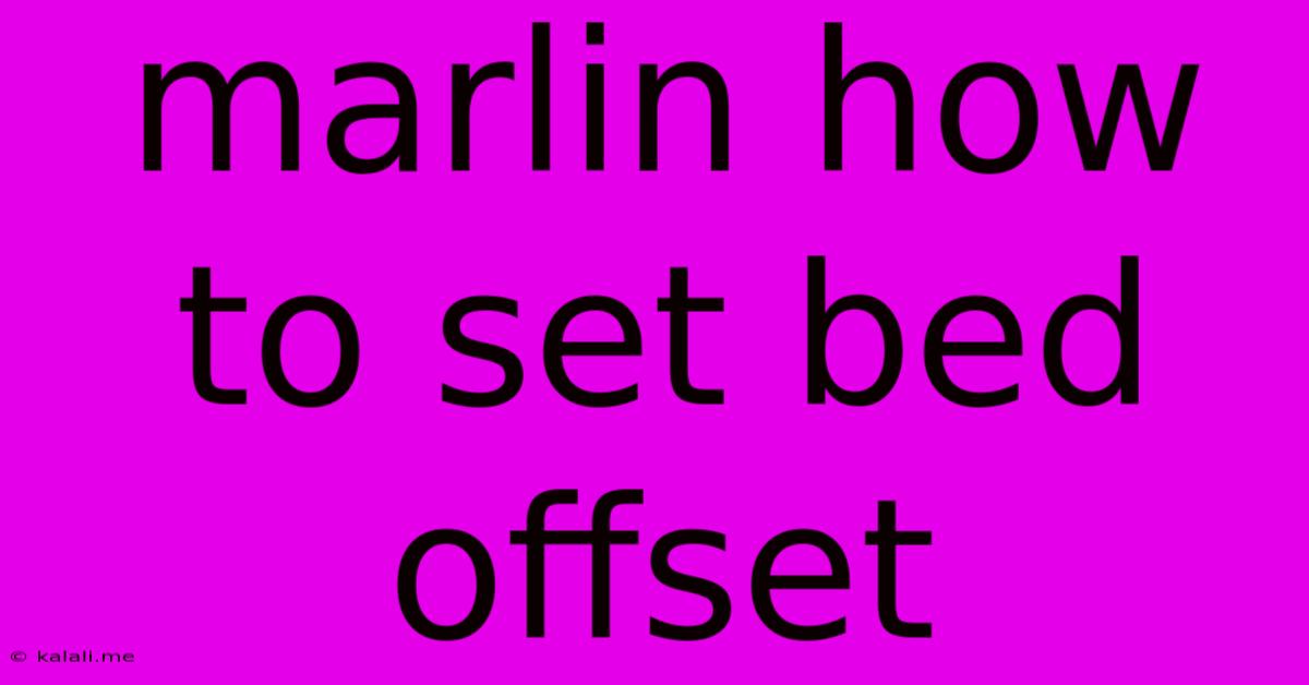 Marlin How To Set Bed Offset