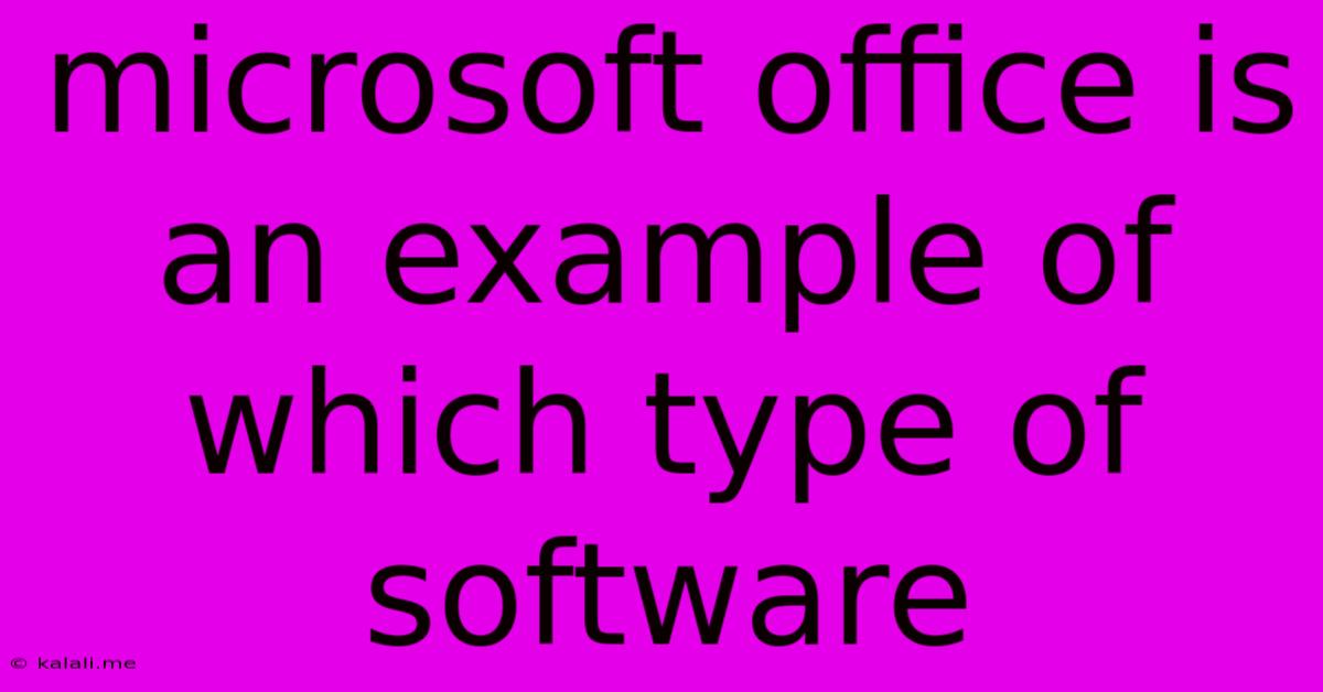 Microsoft Office Is An Example Of Which Type Of Software