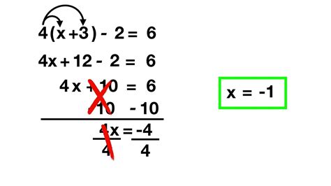 Multi Step Equations Using Distributive Property