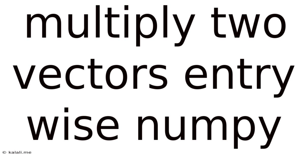 Multiply Two Vectors Entry Wise Numpy
