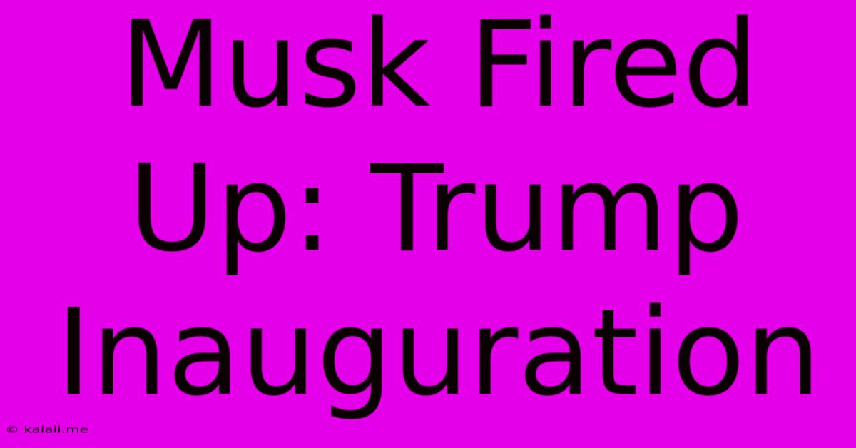 Musk Fired Up: Trump Inauguration