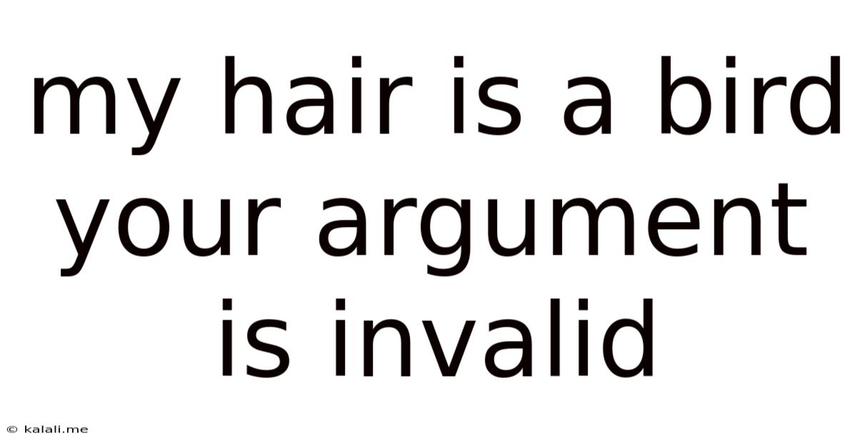 My Hair Is A Bird Your Argument Is Invalid
