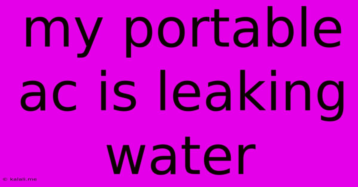 My Portable Ac Is Leaking Water