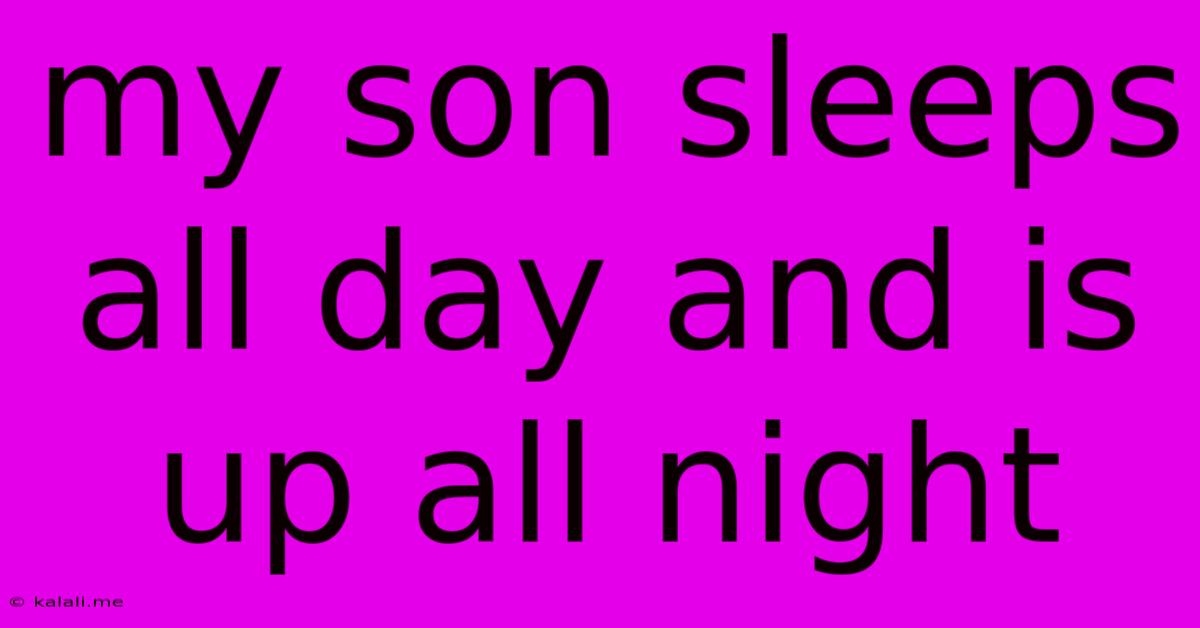 My Son Sleeps All Day And Is Up All Night