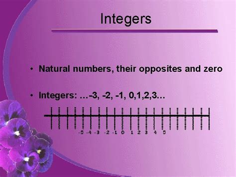 Natural Numbers Their Opposites And Zero