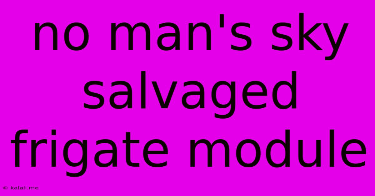 No Man's Sky Salvaged Frigate Module