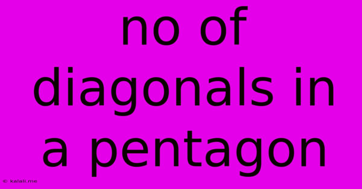 No Of Diagonals In A Pentagon