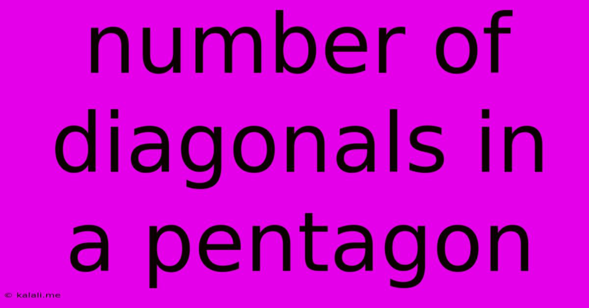 Number Of Diagonals In A Pentagon