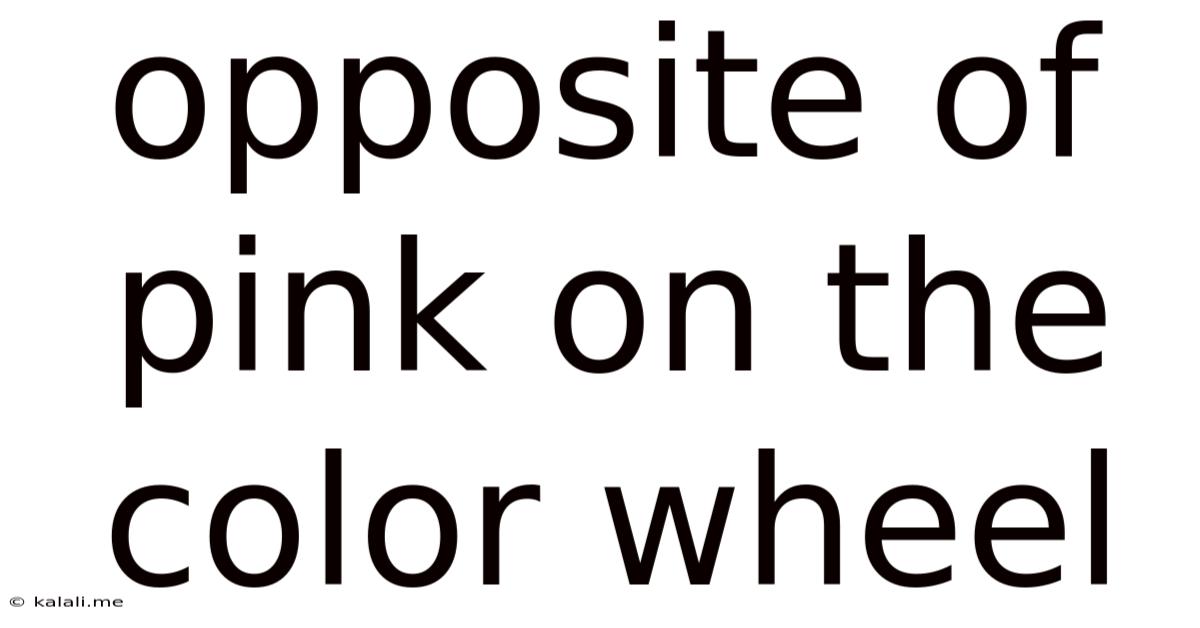Opposite Of Pink On The Color Wheel