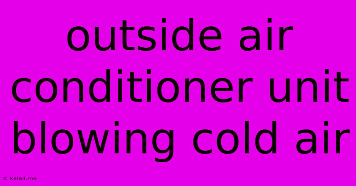 Outside Air Conditioner Unit Blowing Cold Air