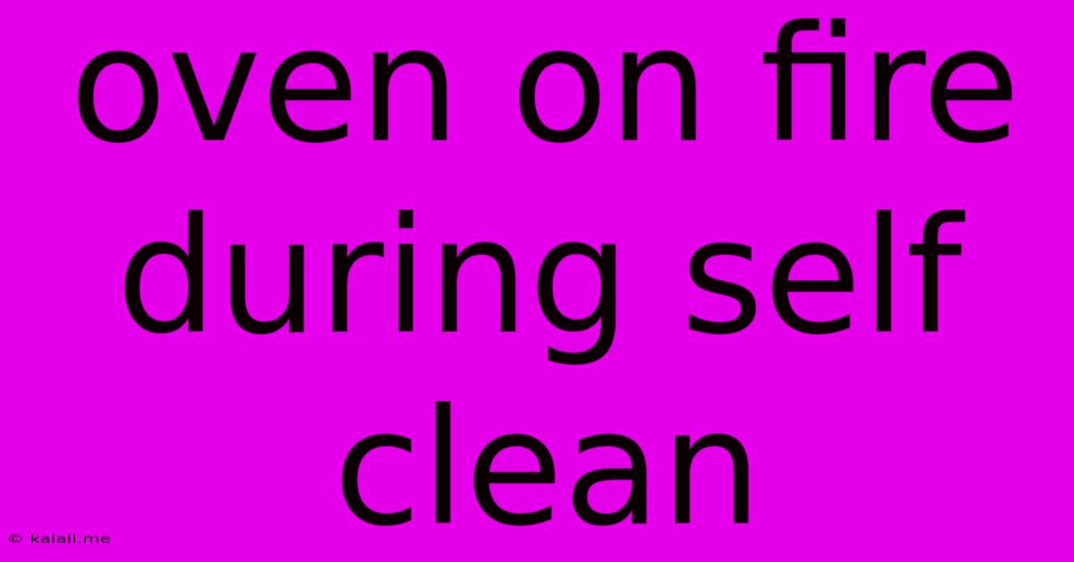 Oven On Fire During Self Clean