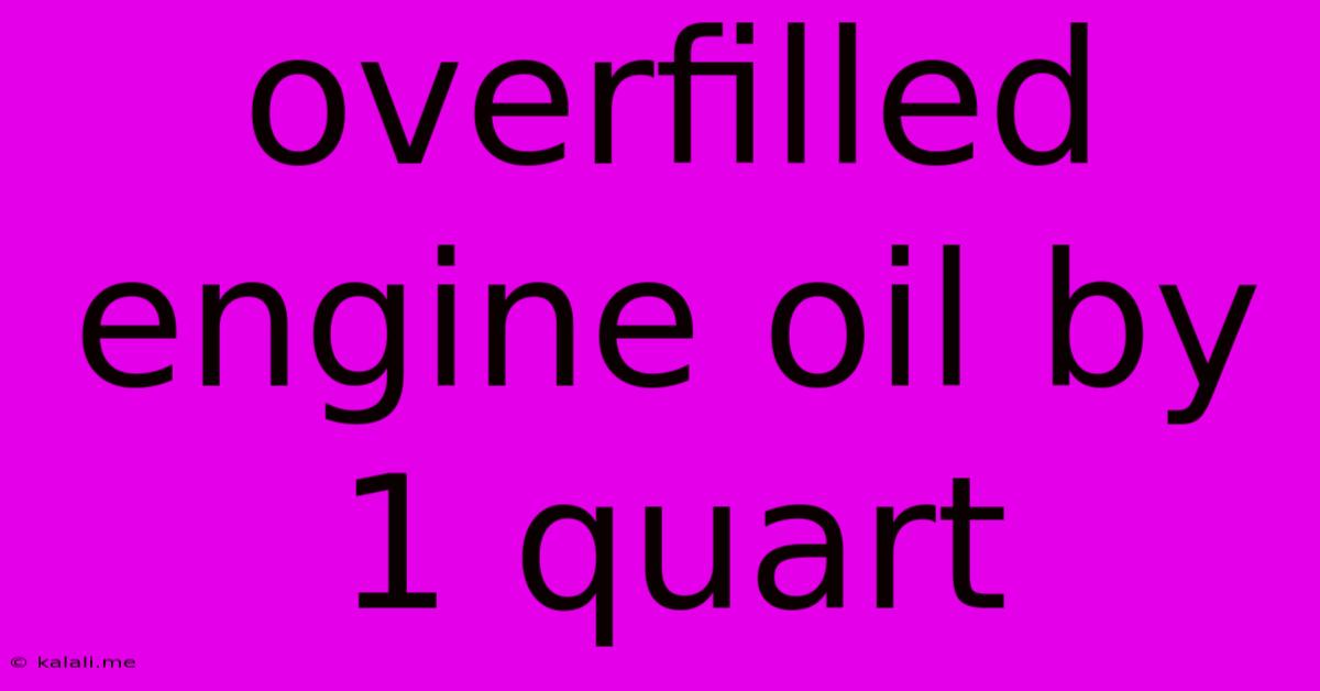 Overfilled Engine Oil By 1 Quart