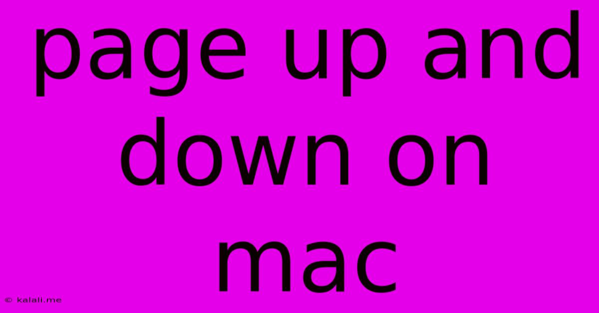 Page Up And Down On Mac