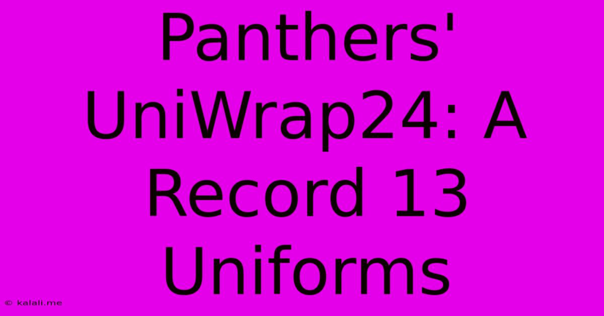 Panthers' UniWrap24: A Record 13 Uniforms