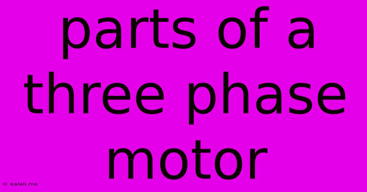 Parts Of A Three Phase Motor