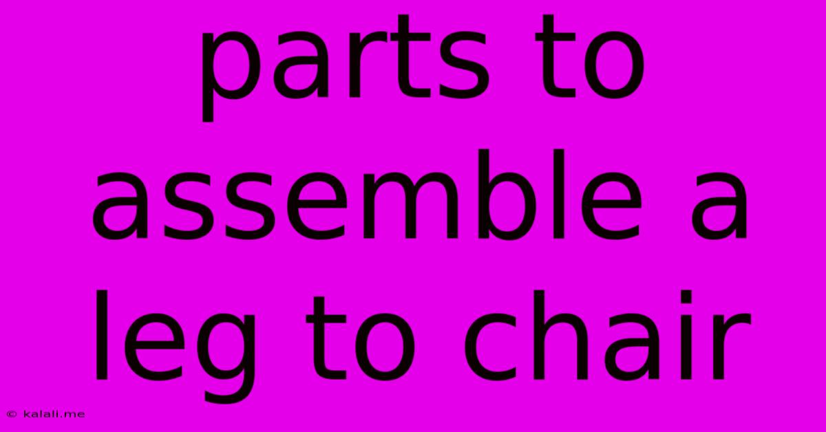 Parts To Assemble A Leg To Chair