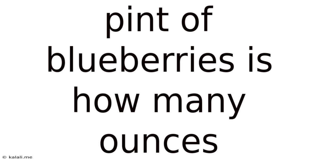 Pint Of Blueberries Is How Many Ounces