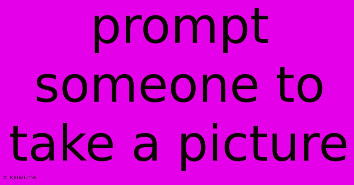 Prompt Someone To Take A Picture
