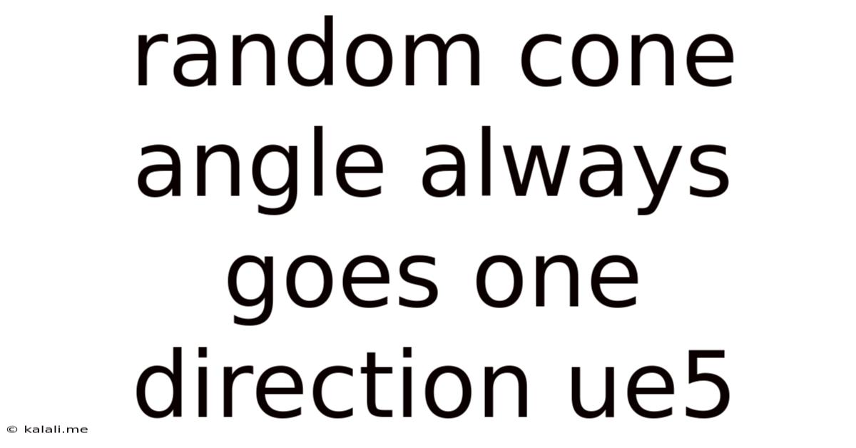 Random Cone Angle Always Goes One Direction Ue5