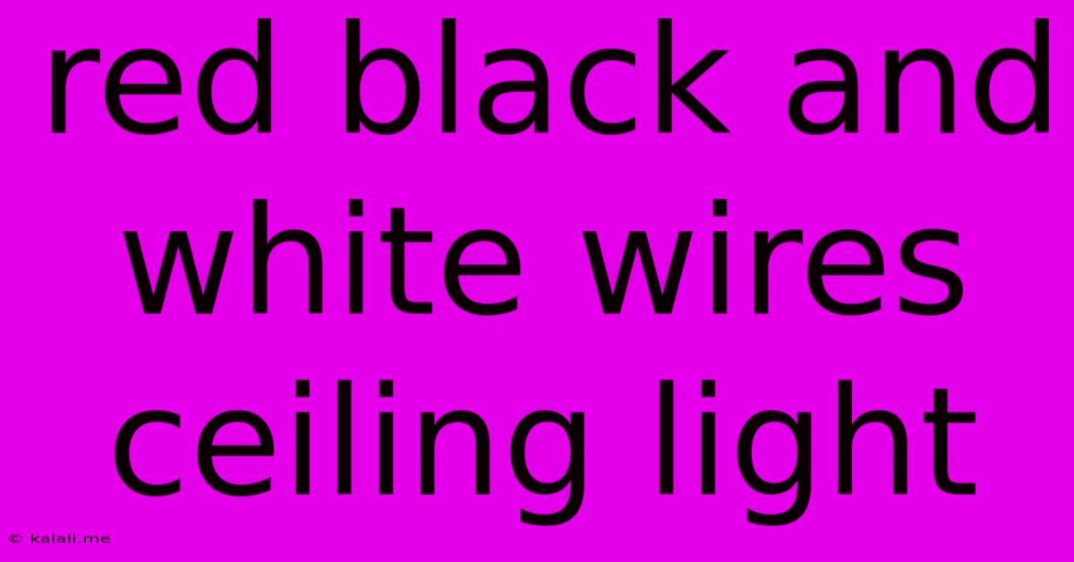 Red Black And White Wires Ceiling Light