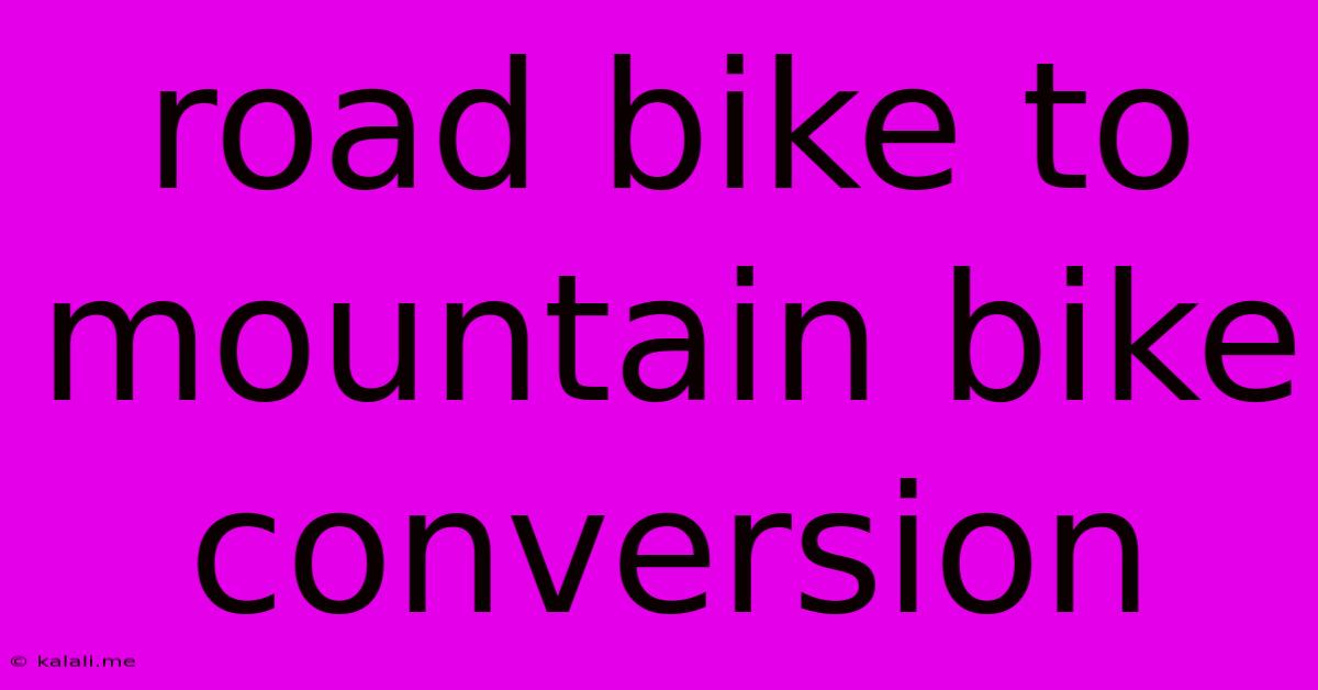 Road Bike To Mountain Bike Conversion
