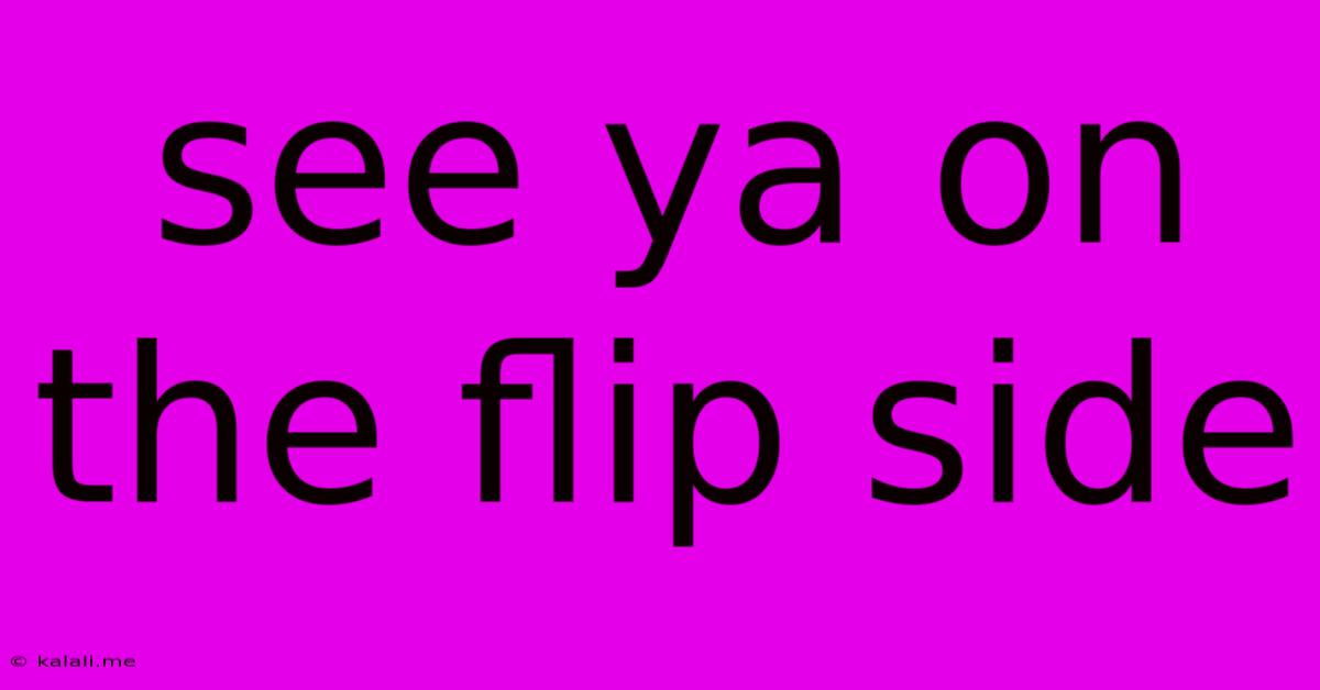 See Ya On The Flip Side