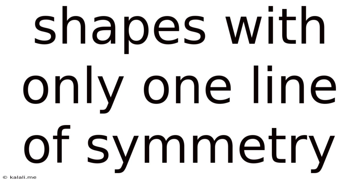 Shapes With Only One Line Of Symmetry